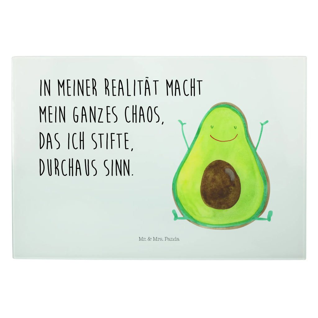 Glasschneidebrett Avocado Glücklich Glasschneidebrett, Schneidebrett, Avocado, Veggie, Vegan, Gesund, Chaos