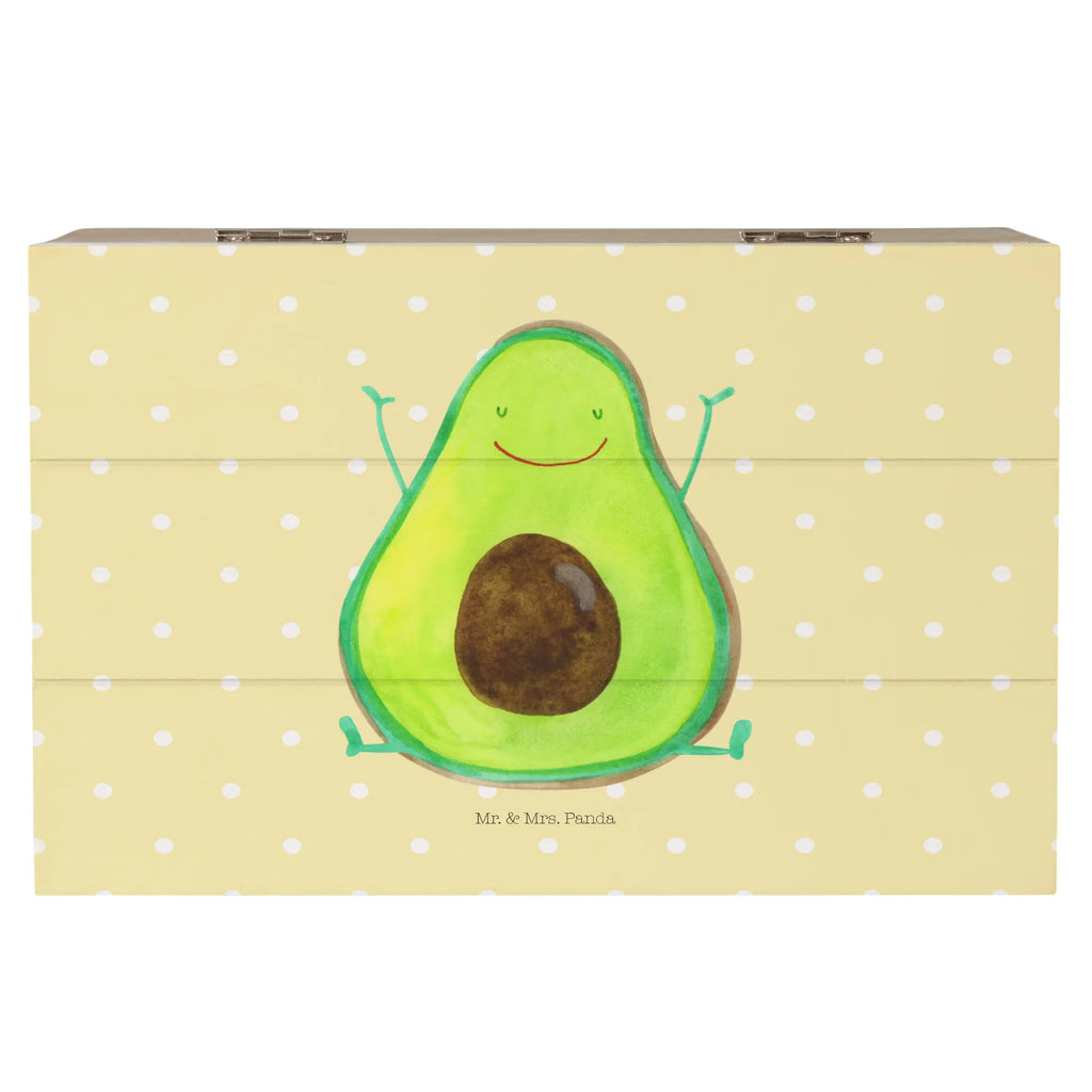 Holzkiste Avocado Glücklich Holzkiste, Kiste, Schatzkiste, Truhe, Schatulle, XXL, Erinnerungsbox, Erinnerungskiste, Dekokiste, Aufbewahrungsbox, Geschenkbox, Geschenkdose, Avocado, Veggie, Vegan, Gesund, Chaos