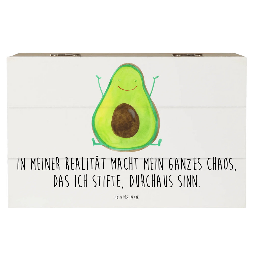 Holzkiste Avocado Glücklich Holzkiste, Kiste, Schatzkiste, Truhe, Schatulle, XXL, Erinnerungsbox, Erinnerungskiste, Dekokiste, Aufbewahrungsbox, Geschenkbox, Geschenkdose, Avocado, Veggie, Vegan, Gesund, Chaos