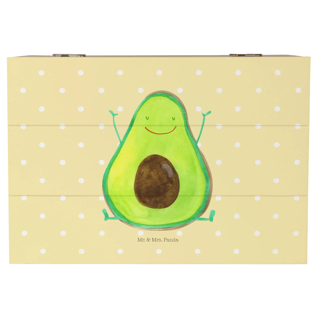 Holzkiste Avocado Glücklich Holzkiste, Kiste, Schatzkiste, Truhe, Schatulle, XXL, Erinnerungsbox, Erinnerungskiste, Dekokiste, Aufbewahrungsbox, Geschenkbox, Geschenkdose, Avocado, Veggie, Vegan, Gesund, Chaos