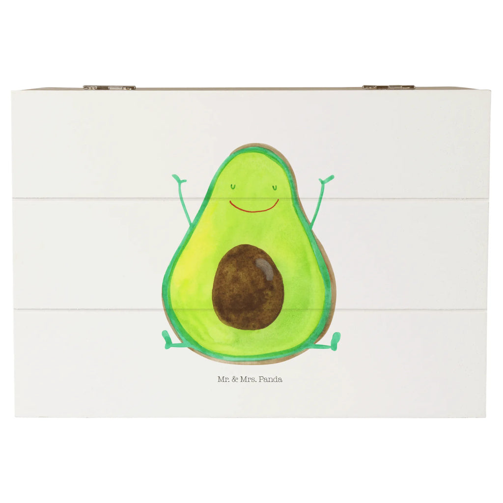 Holzkiste Avocado Glücklich Holzkiste, Kiste, Schatzkiste, Truhe, Schatulle, XXL, Erinnerungsbox, Erinnerungskiste, Dekokiste, Aufbewahrungsbox, Geschenkbox, Geschenkdose, Avocado, Veggie, Vegan, Gesund, Chaos