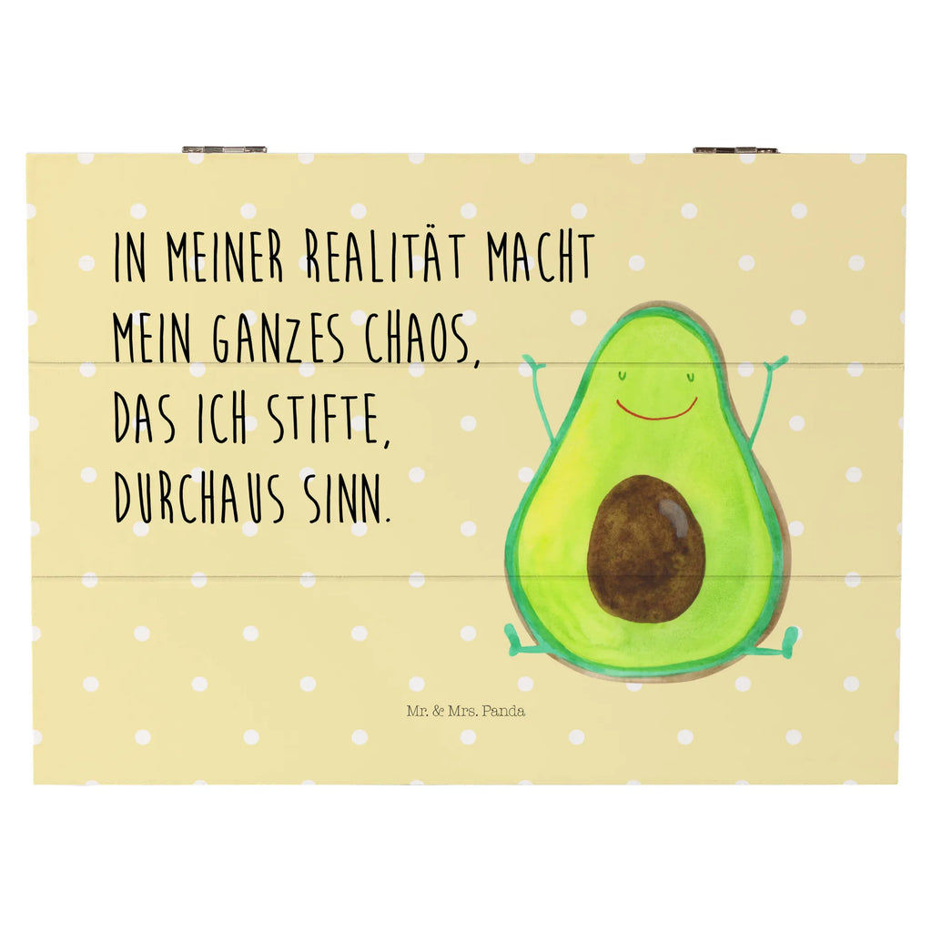 Holzkiste Avocado Glücklich Holzkiste, Kiste, Schatzkiste, Truhe, Schatulle, XXL, Erinnerungsbox, Erinnerungskiste, Dekokiste, Aufbewahrungsbox, Geschenkbox, Geschenkdose, Avocado, Veggie, Vegan, Gesund, Chaos