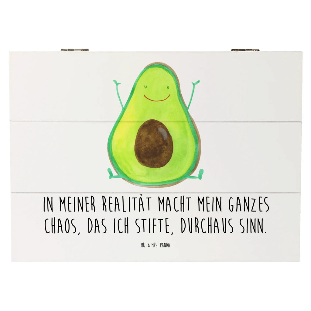 Holzkiste Avocado Glücklich Holzkiste, Kiste, Schatzkiste, Truhe, Schatulle, XXL, Erinnerungsbox, Erinnerungskiste, Dekokiste, Aufbewahrungsbox, Geschenkbox, Geschenkdose, Avocado, Veggie, Vegan, Gesund, Chaos