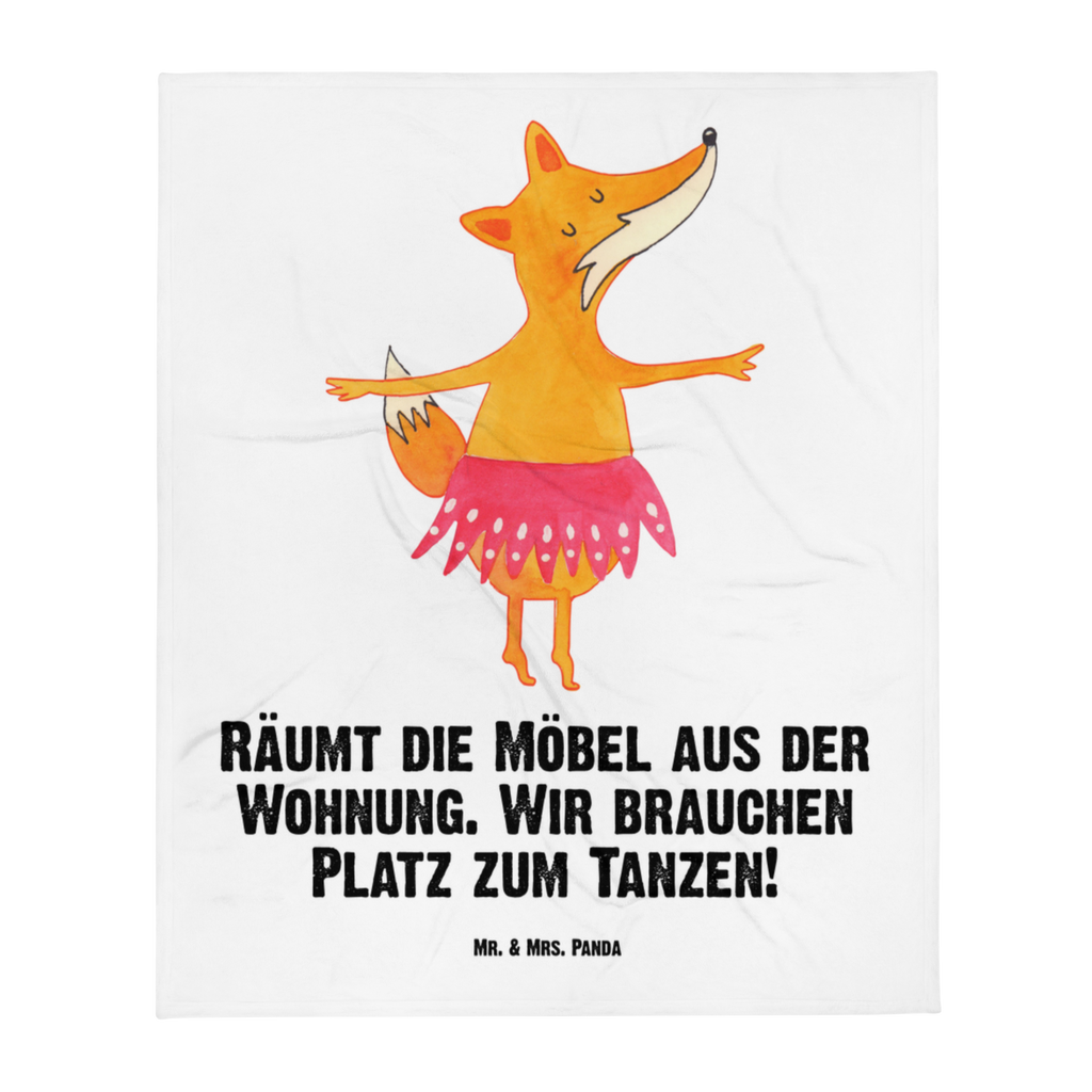 Kuscheldecke Fuchs Ballerina Decke, Wohndecke, Tagesdecke, Wolldecke, Sofadecke, Fuchs, Fuchs Spruch, Füchse, Füchsin, Ballerina, Ballett, Tänzerin, Tanzen, Party, Einladung, Geburtstag