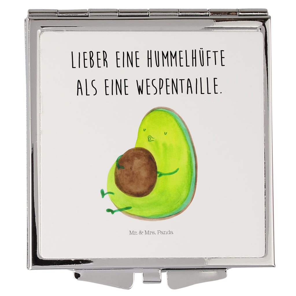 Handtaschenspiegel quadratisch Avocado Pfeifen Spiegel, Handtasche, Quadrat, silber, schminken, Schminkspiegel, Avocado, Veggie, Vegan, Gesund, Diät, Abnehmen, Ernährung, dick sein