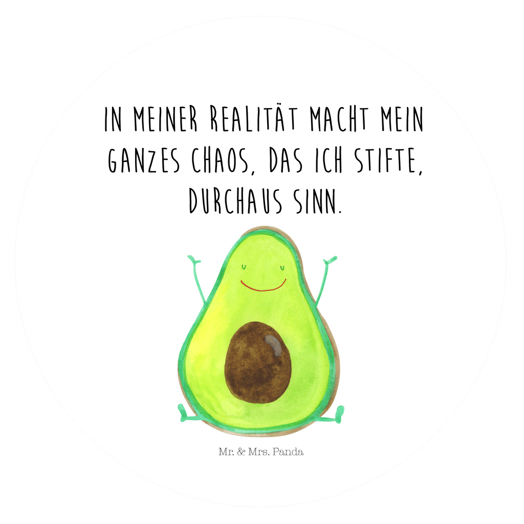 Rund Aufkleber Avocado Glücklich Sticker, Aufkleber, Etikett, Avocado, Veggie, Vegan, Gesund, Chaos