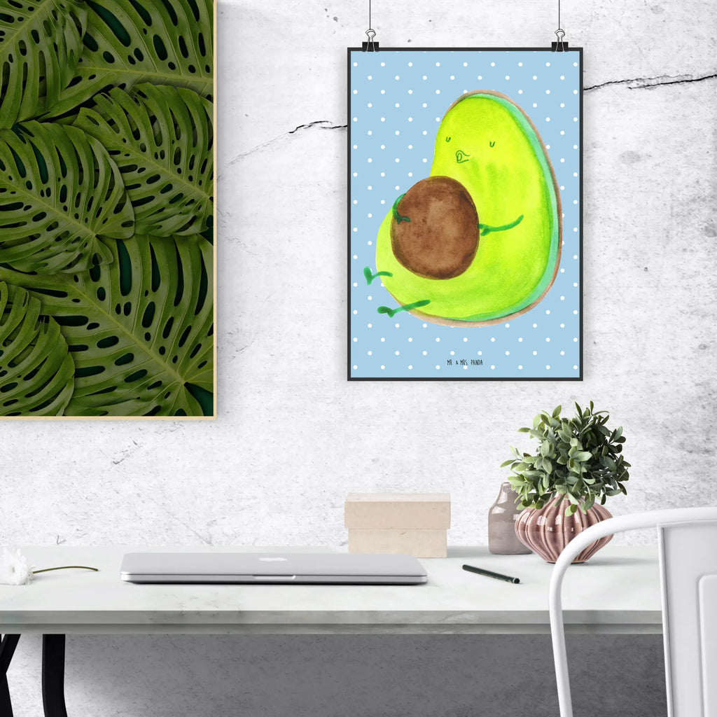 Poster Avocado Pfeifen Poster, Wandposter, Bild, Wanddeko, Küchenposter, Kinderposter, Wanddeko Bild, Raumdekoration, Wanddekoration, Handgemaltes Poster, Mr. & Mrs. Panda Poster, Designposter, Kunstdruck, Posterdruck, Avocado, Veggie, Vegan, Gesund, Diät, Abnehmen, Ernährung, dick sein