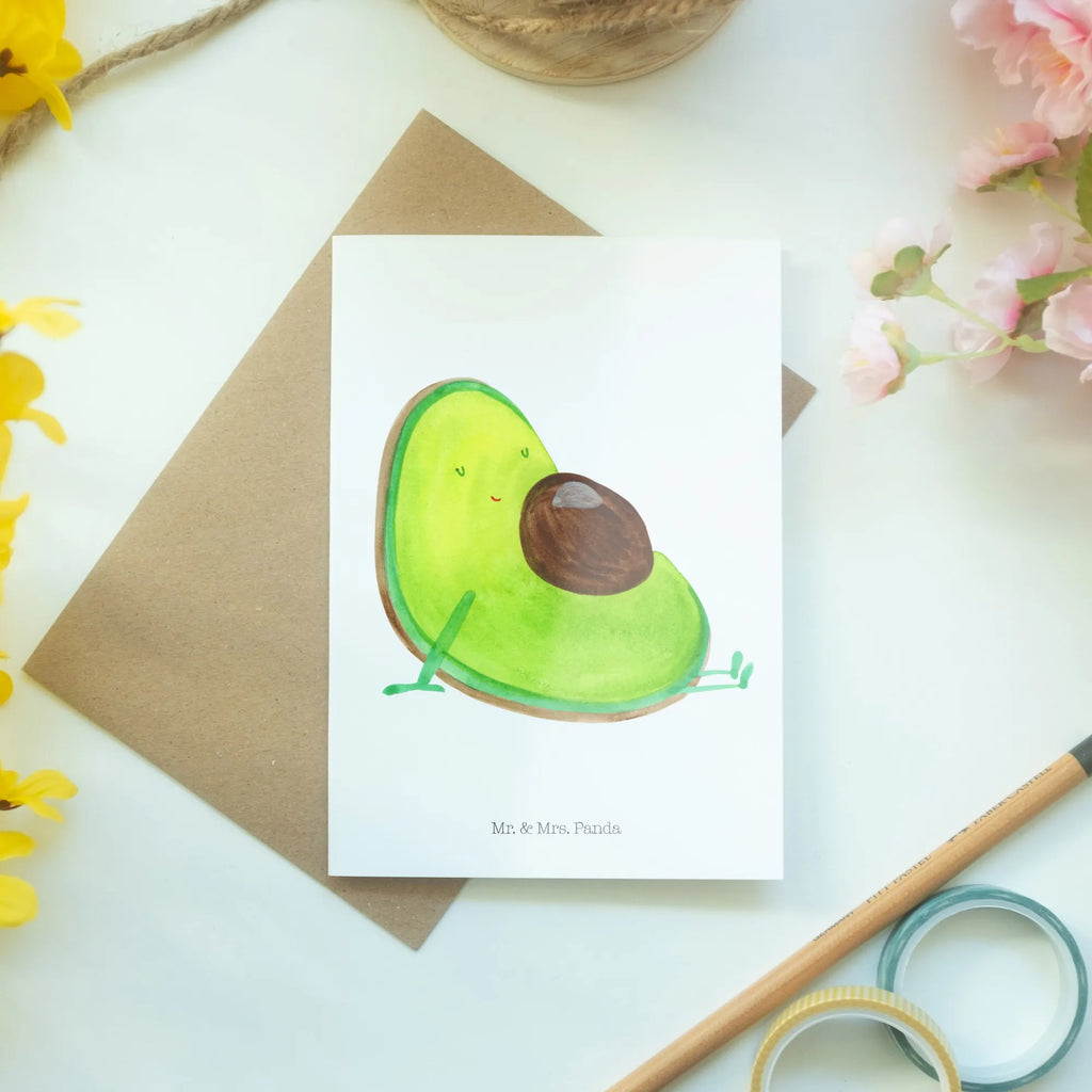 Grußkarte Avocado Schwangerschaft Grußkarte, Klappkarte, Einladungskarte, Glückwunschkarte, Hochzeitskarte, Geburtstagskarte, Karte, Ansichtskarten, Avocado, Veggie, Vegan, Gesund, schwanger, Schwangerschaft, Babyparty, Babyshower