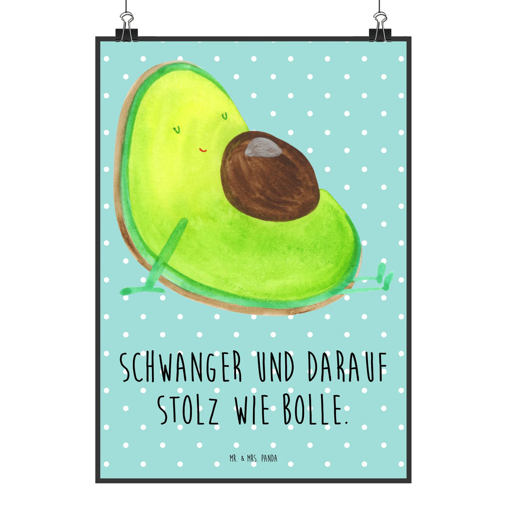 Poster Avocado Schwangerschaft Poster, Wandposter, Bild, Wanddeko, Küchenposter, Kinderposter, Wanddeko Bild, Raumdekoration, Wanddekoration, Handgemaltes Poster, Mr. & Mrs. Panda Poster, Designposter, Kunstdruck, Posterdruck, Avocado, Veggie, Vegan, Gesund, schwanger, Schwangerschaft, Babyparty, Babyshower