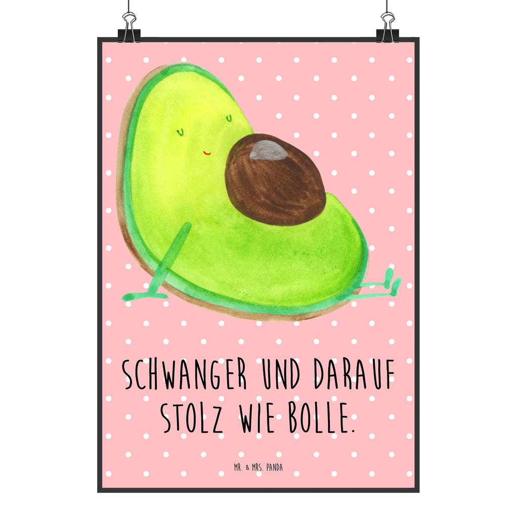 Poster Avocado Schwangerschaft Poster, Wandposter, Bild, Wanddeko, Küchenposter, Kinderposter, Wanddeko Bild, Raumdekoration, Wanddekoration, Handgemaltes Poster, Mr. & Mrs. Panda Poster, Designposter, Kunstdruck, Posterdruck, Avocado, Veggie, Vegan, Gesund, schwanger, Schwangerschaft, Babyparty, Babyshower