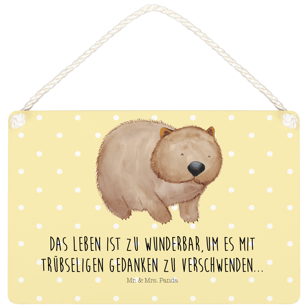 Deko Schild Wombat Dekoschild, Deko Schild, Schild, Tür Schild, Türschild, Holzschild, Wandschild, Wanddeko, Tiermotive, Gute Laune, lustige Sprüche, Tiere, Wombat, Das Leben ist schön, Motivation, Spruch, Australien