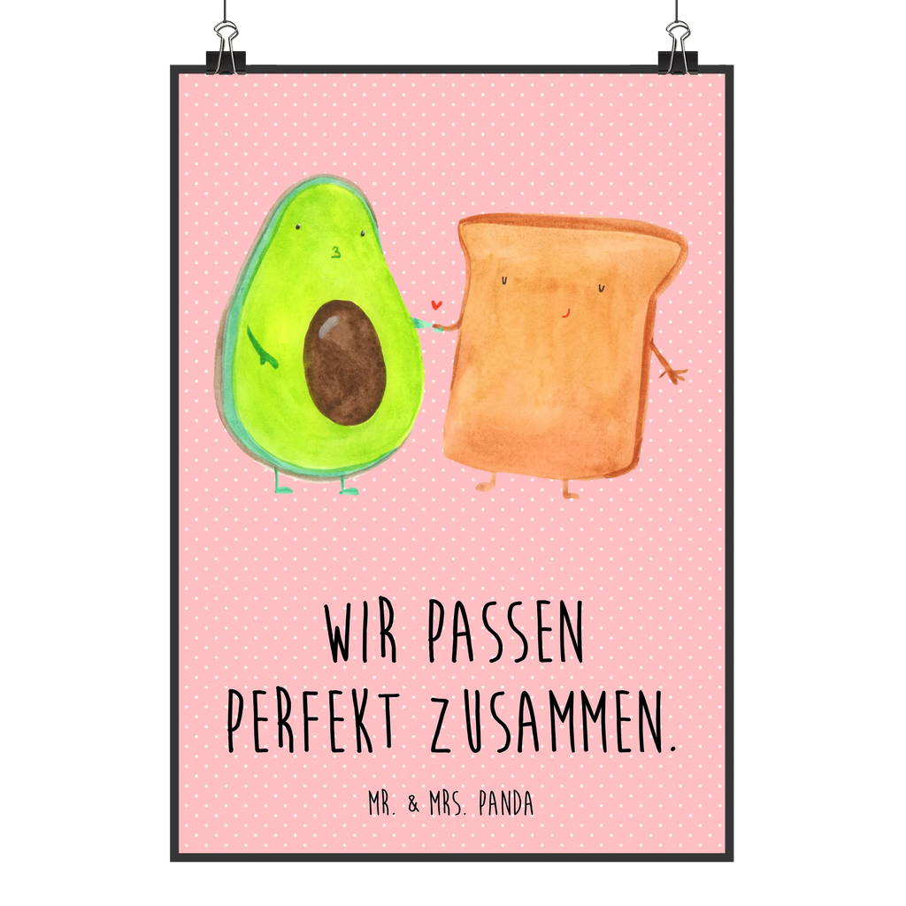 Poster Avocado Toast Poster, Wandposter, Bild, Wanddeko, Küchenposter, Kinderposter, Wanddeko Bild, Raumdekoration, Wanddekoration, Handgemaltes Poster, Mr. & Mrs. Panda Poster, Designposter, Kunstdruck, Posterdruck, Avocado, Veggie, Vegan, Gesund, Toast, Toastbrot, Liebespaar, Pärchen, Freund, Freundin, Verlobt, Verlobungsparty, Hochzeit, Hochzeitsgeschenk, Jahrestag, Jahrestagsgeschenk