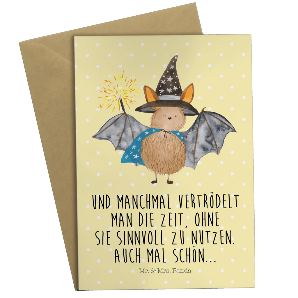 Grußkarte Fledermaus Zauberer Grußkarte, Klappkarte, Einladungskarte, Glückwunschkarte, Hochzeitskarte, Geburtstagskarte, Karte, Ansichtskarten, Tiermotive, Gute Laune, lustige Sprüche, Tiere, Fledermaus, Fledermäuse, Zauberer, Magier, Frauen, reinsteigern