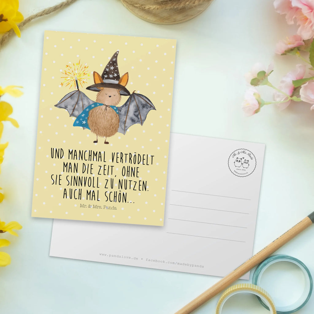 Postkarte Fledermaus Zauberer Postkarte, Karte, Geschenkkarte, Grußkarte, Einladung, Ansichtskarte, Geburtstagskarte, Einladungskarte, Dankeskarte, Ansichtskarten, Einladung Geburtstag, Einladungskarten Geburtstag, Tiermotive, Gute Laune, lustige Sprüche, Tiere, Fledermaus, Fledermäuse, Zauberer, Magier, Frauen, reinsteigern