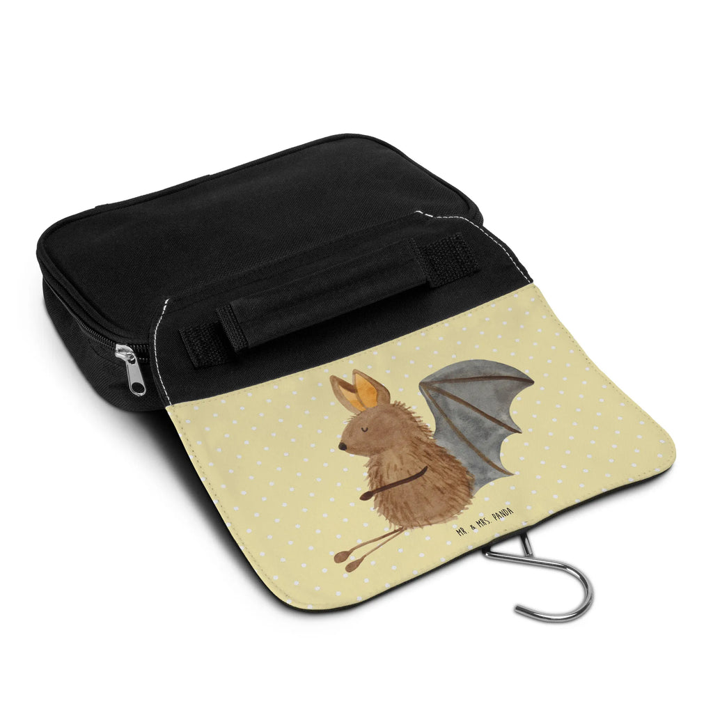 Kulturbeutel Fledermaus Sitzen Kulturbeutel, Zum Aufhängen, Waschtasche, Kosmetiktasche, Damen, Herren, Aufbewahrungstasche, Schminktasche, Kosmetikbeutel, Organizer, Kulturtasche, Schminkutensil, Tiermotive, Gute Laune, lustige Sprüche, Tiere, Fledermaus, Fledermäuse, Motivation, entspannen