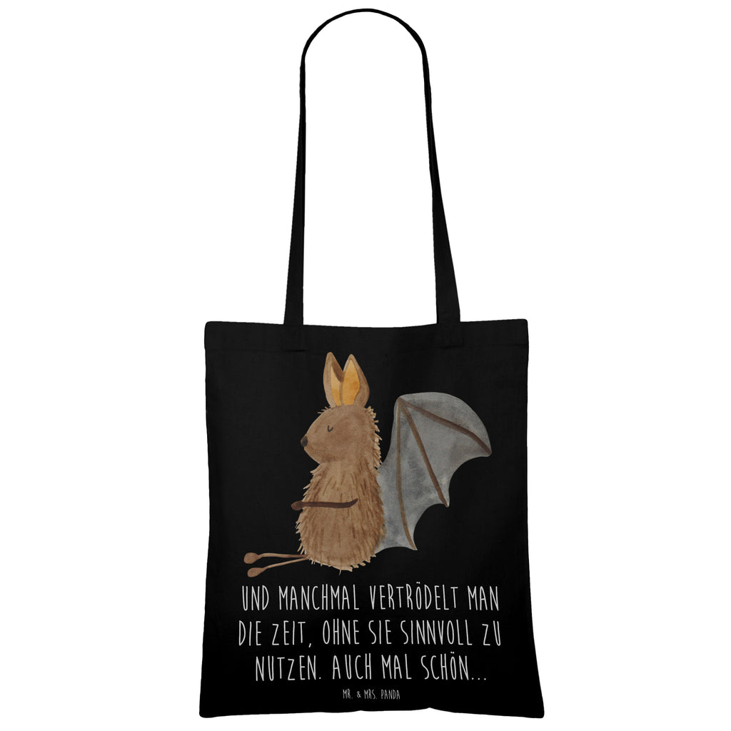 Tragetasche Fledermaus sitzend Beuteltasche, Beutel, Einkaufstasche, Jutebeutel, Stoffbeutel, Tasche, Shopper, Umhängetasche, Strandtasche, Schultertasche, Stofftasche, Tragetasche, Badetasche, Jutetasche, Einkaufstüte, Laptoptasche, Tiermotive, Gute Laune, lustige Sprüche, Tiere, Fledermaus, Fledermäuse, Motivation, entspannen