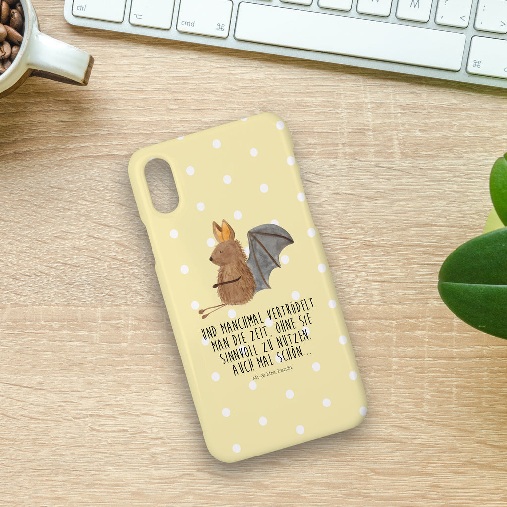 Handyhülle Fledermaus Sitzen Handyhülle, Handycover, Cover, Handy, Hülle, Iphone 10, Iphone X, Tiermotive, Gute Laune, lustige Sprüche, Tiere, Fledermaus, Fledermäuse, Motivation, entspannen