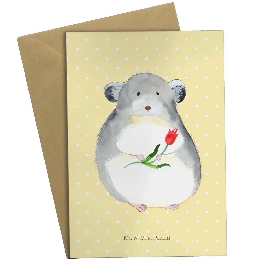 Grußkarte Chinchilla Blume Grußkarte, Klappkarte, Einladungskarte, Glückwunschkarte, Hochzeitskarte, Geburtstagskarte, Karte, Ansichtskarten, Tiermotive, Gute Laune, lustige Sprüche, Tiere, Chinchilla, Chinchillas, Liebeskummer, Kummer, Depressionen, traurig sein, Chaos, Glücklichsein, Büro, Büroalltag