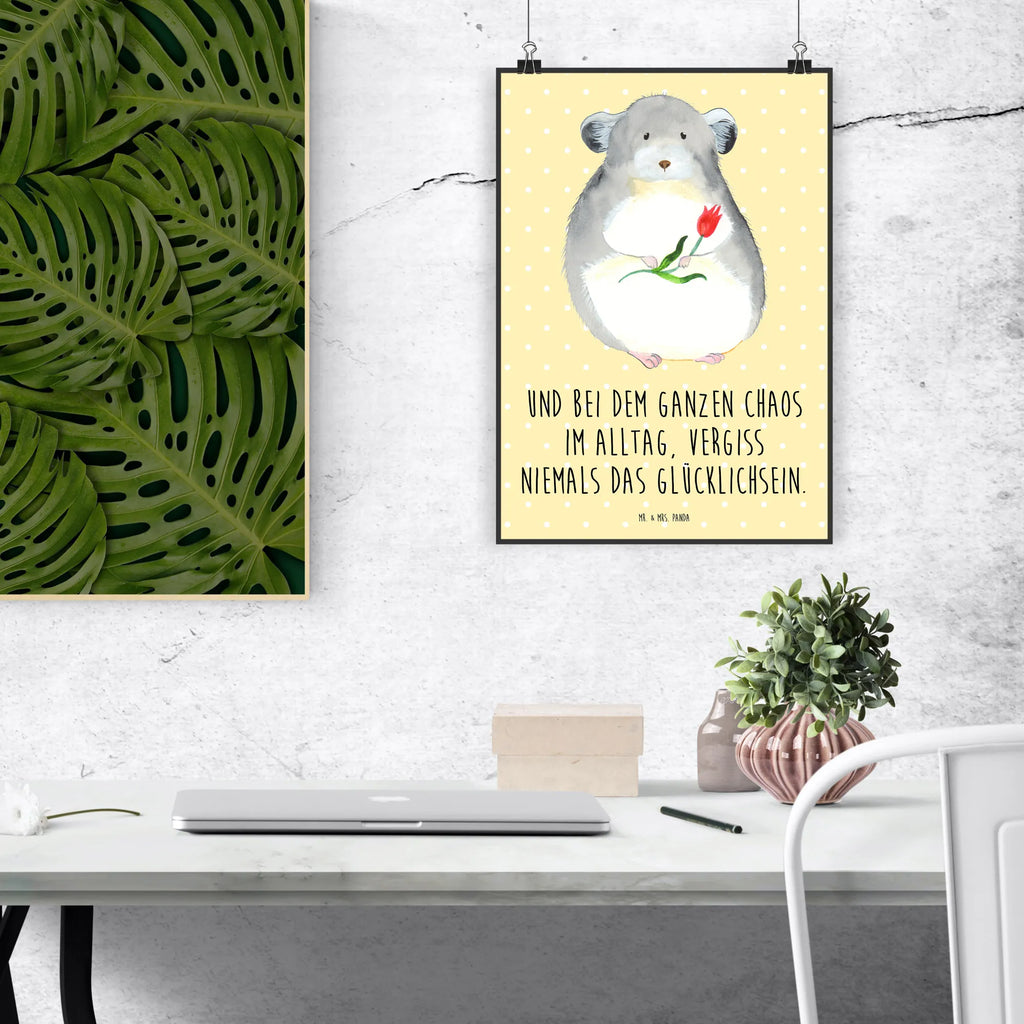 Poster Chinchilla Blume Poster, Wandposter, Bild, Wanddeko, Küchenposter, Kinderposter, Wanddeko Bild, Raumdekoration, Wanddekoration, Handgemaltes Poster, Mr. & Mrs. Panda Poster, Designposter, Kunstdruck, Posterdruck, Tiermotive, Gute Laune, lustige Sprüche, Tiere, Chinchilla, Chinchillas, Liebeskummer, Kummer, Depressionen, traurig sein, Chaos, Glücklichsein, Büro, Büroalltag