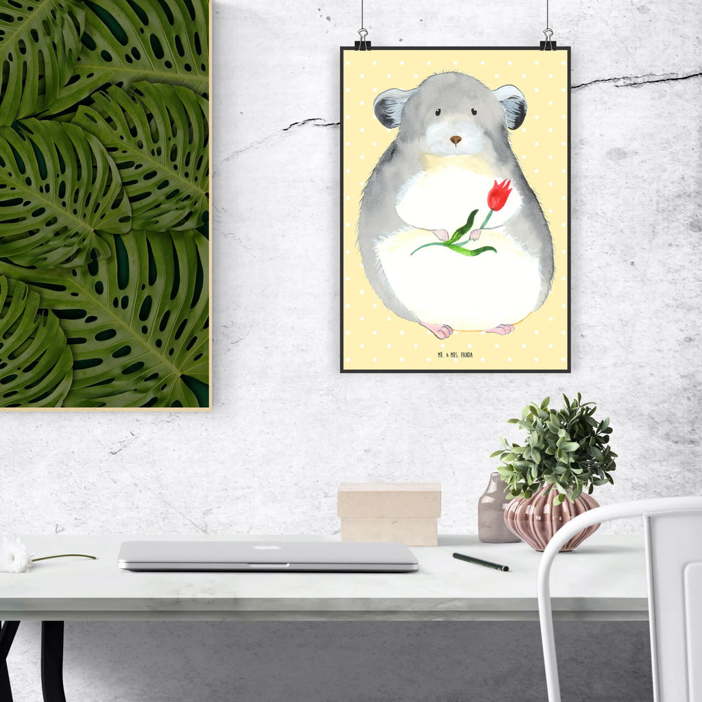 Poster Chinchilla Blume Poster, Wandposter, Bild, Wanddeko, Küchenposter, Kinderposter, Wanddeko Bild, Raumdekoration, Wanddekoration, Handgemaltes Poster, Mr. & Mrs. Panda Poster, Designposter, Kunstdruck, Posterdruck, Tiermotive, Gute Laune, lustige Sprüche, Tiere, Chinchilla, Chinchillas, Liebeskummer, Kummer, Depressionen, traurig sein, Chaos, Glücklichsein, Büro, Büroalltag