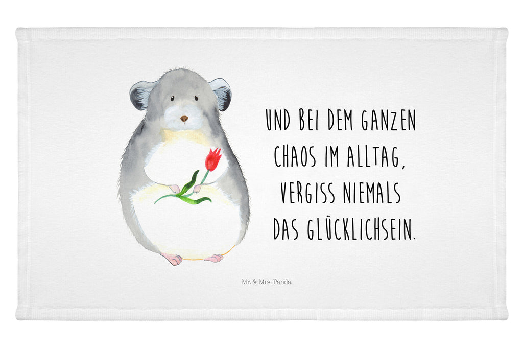 Handtuch Chinchilla Blume Gästetuch, Reisehandtuch, Sport Handtuch, Frottier, Kinder Handtuch, Tiermotive, Gute Laune, lustige Sprüche, Tiere, Chinchilla, Chinchillas, Liebeskummer, Kummer, Depressionen, traurig sein, Chaos, Glücklichsein, Büro, Büroalltag