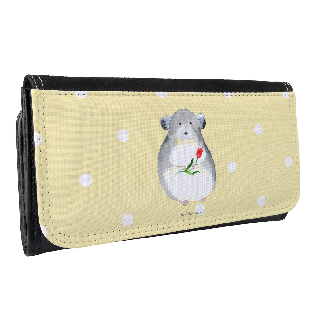 Damen Portemonnaie Chinchilla Blume Portemonnaie, Portemonee, Geldbörse, Damen, Groß, XXL, Geldbeutel, Portemonnaies, Tiermotive, Gute Laune, lustige Sprüche, Tiere, Chinchilla, Chinchillas, Liebeskummer, Kummer, Depressionen, traurig sein, Chaos, Glücklichsein, Büro, Büroalltag