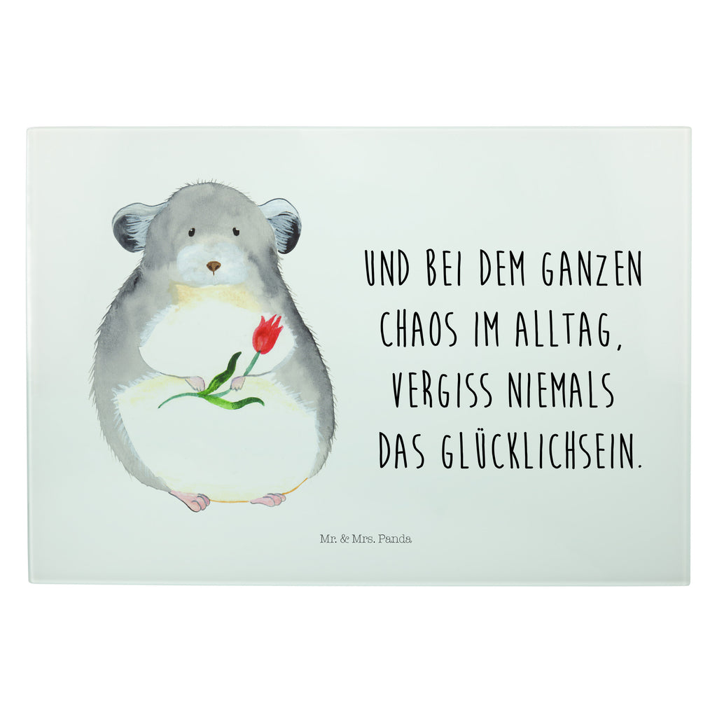 Glasschneidebrett Chinchilla Blume Glasschneidebrett, Schneidebrett, Tiermotive, Gute Laune, lustige Sprüche, Tiere, Chinchilla, Chinchillas, Liebeskummer, Kummer, Depressionen, traurig sein, Chaos, Glücklichsein, Büro, Büroalltag