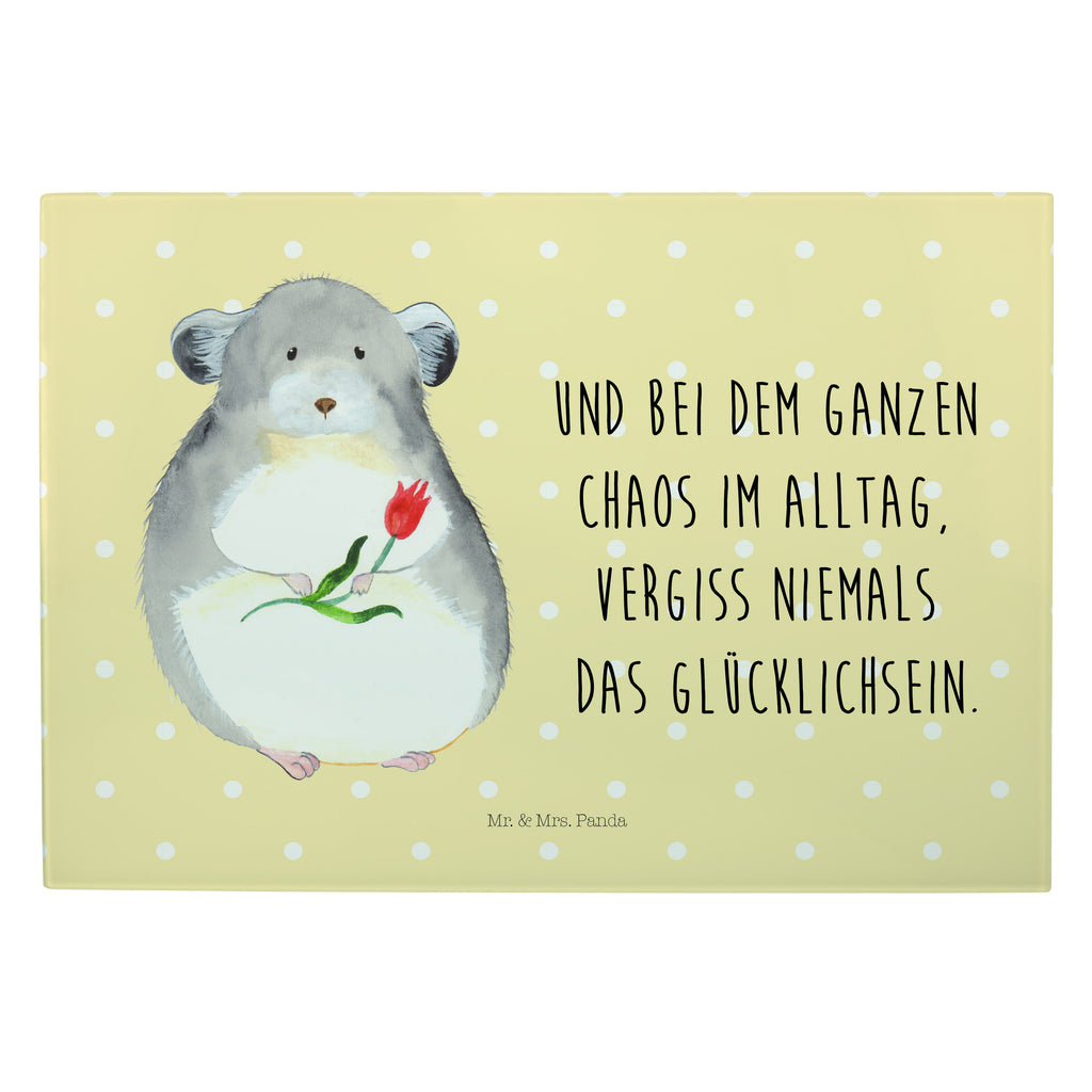 Glasschneidebrett Chinchilla Blume Glasschneidebrett, Schneidebrett, Frühstücksbrett, Küche, Tiermotive, Gute Laune, lustige Sprüche, Tiere, Chinchilla, Chinchillas, Liebeskummer, Kummer, Depressionen, traurig sein, Chaos, Glücklichsein, Büro, Büroalltag