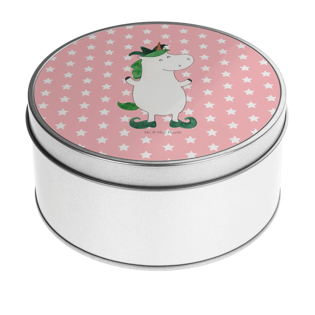 Blechdose rund Einhorn Joker Metalldose, Keksdose, Dose, Vorratsdose, Geschenkbox, Lunchbox, Aufbewahrungsbox, Vorratsdosen, Metallkiste, Metallbox, Metallboxen, Aufbewahrungskiste, Geschenkkiste, Blechdosen mit Deckel, Metallkiste mit Deckel, Vorratsdosen mit Deckel, Metall Dose, Einhorn, Einhörner, Einhorn Deko, Unicorn, Hofnarr, Kasper, Gaukler, Mittelalter