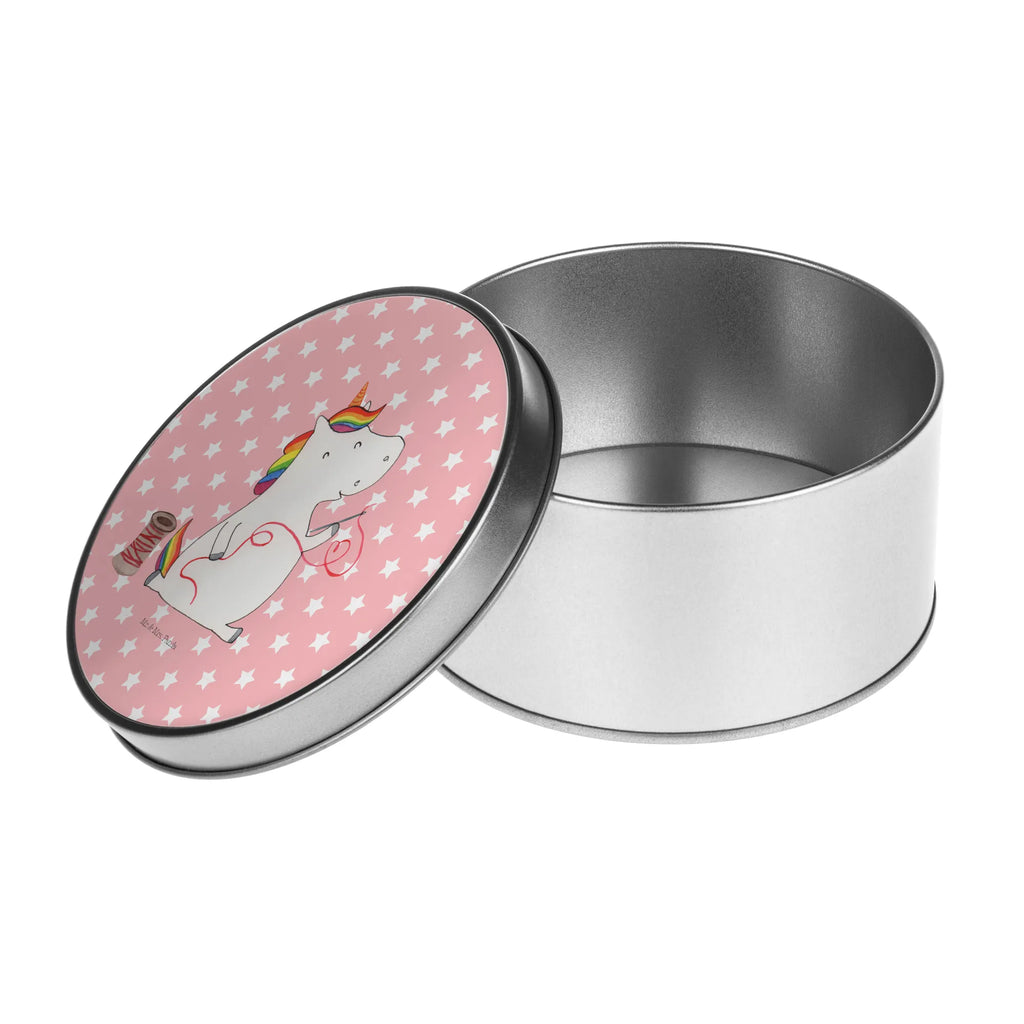 Blechdose rund Einhorn Näherin Metalldose, Keksdose, Dose, Vorratsdose, Geschenkbox, Lunchbox, Aufbewahrungsbox, Vorratsdosen, Metallkiste, Metallbox, Metallboxen, Aufbewahrungskiste, Geschenkkiste, Blechdosen mit Deckel, Metallkiste mit Deckel, Vorratsdosen mit Deckel, Metall Dose, Einhorn, Einhörner, Einhorn Deko, Pegasus, Unicorn, Näherin, nähen, Mädchen, Freundin, Häkeln, Stricken, basteln, Nähzimmer