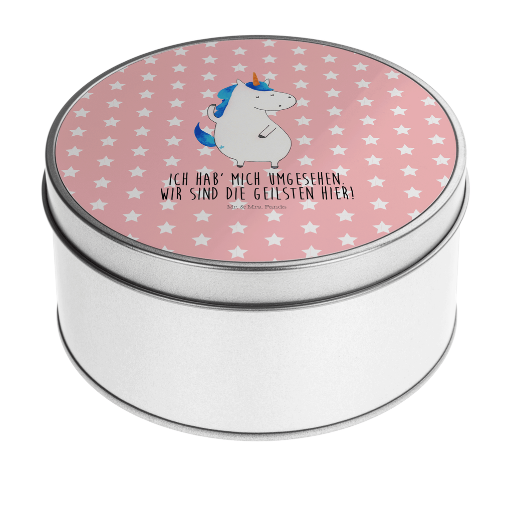 Blechdose rund Einhorn Mann Metalldose, Keksdose, Dose, Vorratsdose, Geschenkbox, Lunchbox, Aufbewahrungsbox, Vorratsdosen, Metallkiste, Metallbox, Metallboxen, Aufbewahrungskiste, Geschenkkiste, Blechdosen mit Deckel, Metallkiste mit Deckel, Vorratsdosen mit Deckel, Metall Dose, Einhorn, Einhörner, Einhorn Deko, Pegasus, Unicorn, cool, Mann, Freundin, Familie, bester Freund, BFF, Party, hübsch, beste