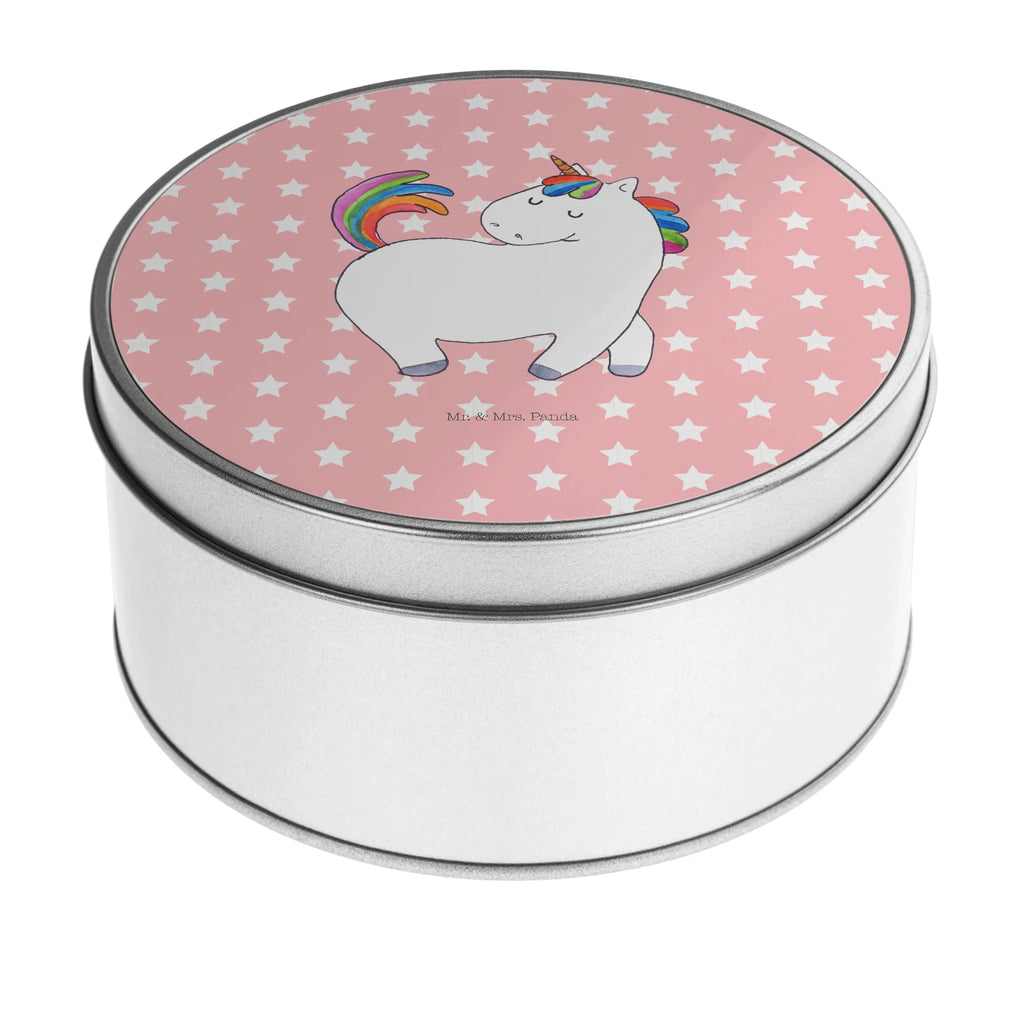 Blechdose rund Einhorn Stolzieren Metalldose, Keksdose, Dose, Vorratsdose, Geschenkbox, Lunchbox, Aufbewahrungsbox, Vorratsdosen, Metallkiste, Metallbox, Metallboxen, Aufbewahrungskiste, Geschenkkiste, Blechdosen mit Deckel, Metallkiste mit Deckel, Vorratsdosen mit Deckel, Metall Dose, Einhorn, Einhörner, Einhorn Deko, Unicorn, stolz, anders, bunt, Pferd, Reiter, Reiten, Freundin, Geschenk