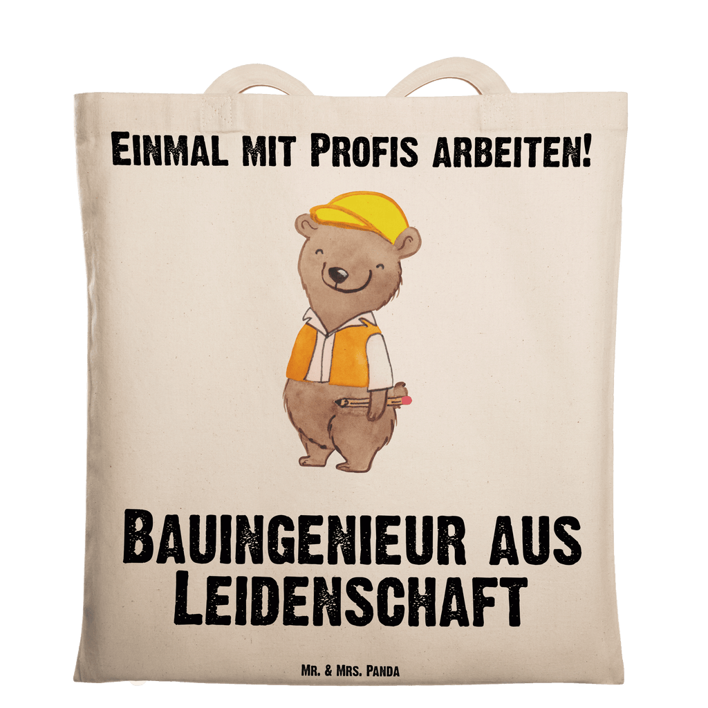 Tragetasche Bauingenieur aus Leidenschaft Beuteltasche, Beutel, Einkaufstasche, Jutebeutel, Stoffbeutel, Tasche, Shopper, Umhängetasche, Strandtasche, Schultertasche, Stofftasche, Tragetasche, Badetasche, Jutetasche, Einkaufstüte, Laptoptasche, Beruf, Ausbildung, Jubiläum, Abschied, Rente, Kollege, Kollegin, Geschenk, Schenken, Arbeitskollege, Mitarbeiter, Firma, Danke, Dankeschön, Bauingenieur, Statiker, Ingeniuer, Baustelle, Studium