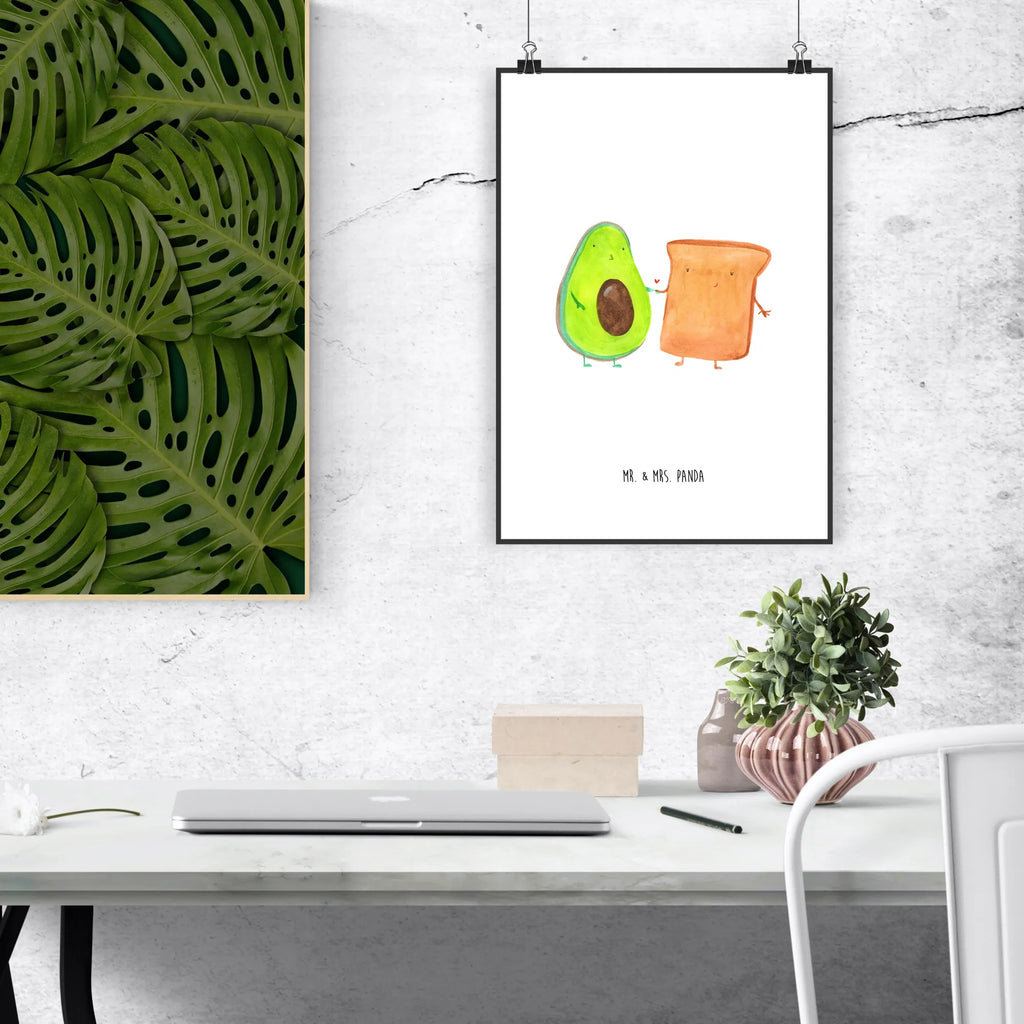 Poster Avocado Toast Poster, Wandposter, Bild, Wanddeko, Küchenposter, Kinderposter, Wanddeko Bild, Raumdekoration, Wanddekoration, Handgemaltes Poster, Mr. & Mrs. Panda Poster, Designposter, Kunstdruck, Posterdruck, Avocado, Veggie, Vegan, Gesund, Toast, Toastbrot, Liebespaar, Pärchen, Freund, Freundin, Verlobt, Verlobungsparty, Hochzeit, Hochzeitsgeschenk, Jahrestag, Jahrestagsgeschenk