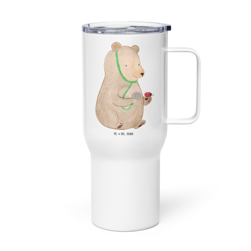 XXL Thermobecher Bär Arzt Thermobecher, XL Thermobecher, Reisebecher, XL Reisetasse, Großer Thermobecher, Autobecher, Jumbo Becher, Bär, Teddy, Teddybär, Arzt, Ärztin, Doktor, Professor, Doktorin, Professorin