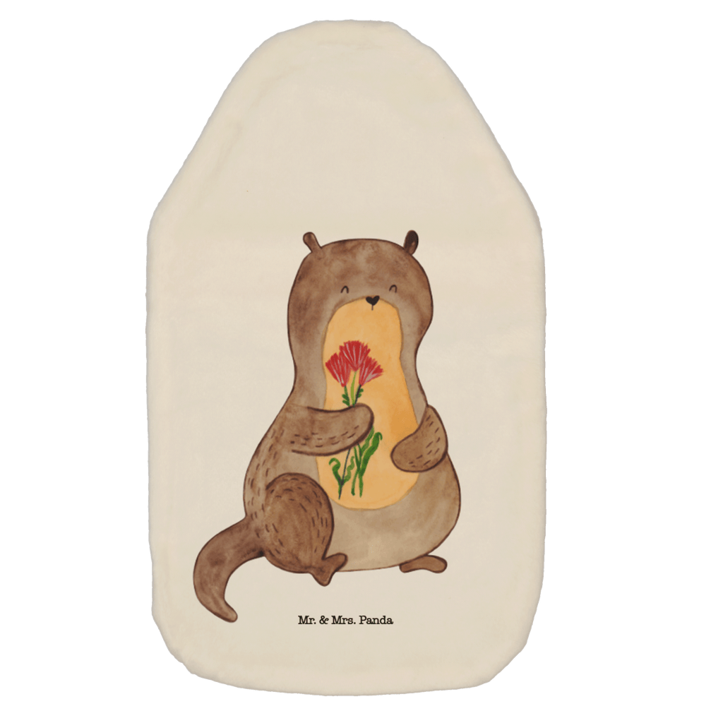 Wärmflasche Otter Blumenstrauß Wärmekissen, Kinderwärmflasche, Körnerkissen, Wärmflaschenbezug, Wärmflasche mit Bezug, Wärmflasche, Bettflasche, Kleine Wärmflasche, Otter, Fischotter, Seeotter, Otter Seeotter See Otter