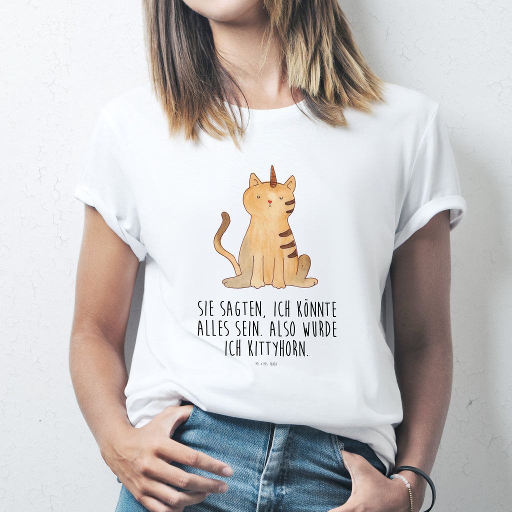 T-Shirt Standard Einhorn Katze T-Shirt, Shirt, Tshirt, Lustiges T-Shirt, T-Shirt mit Spruch, Party, Junggesellenabschied, Jubiläum, Geburstag, Herrn, Damen, Männer, Frauen, Schlafshirt, Nachthemd, Sprüche, Einhorn, Einhörner, Einhorn Deko, Pegasus, Unicorn, Katzer, Mieze, Regenbogen, Glitzer, Einhornpower, Erwachsenwerden, Katze, Katzenhorn, Einhornkatze, Kittyhorn