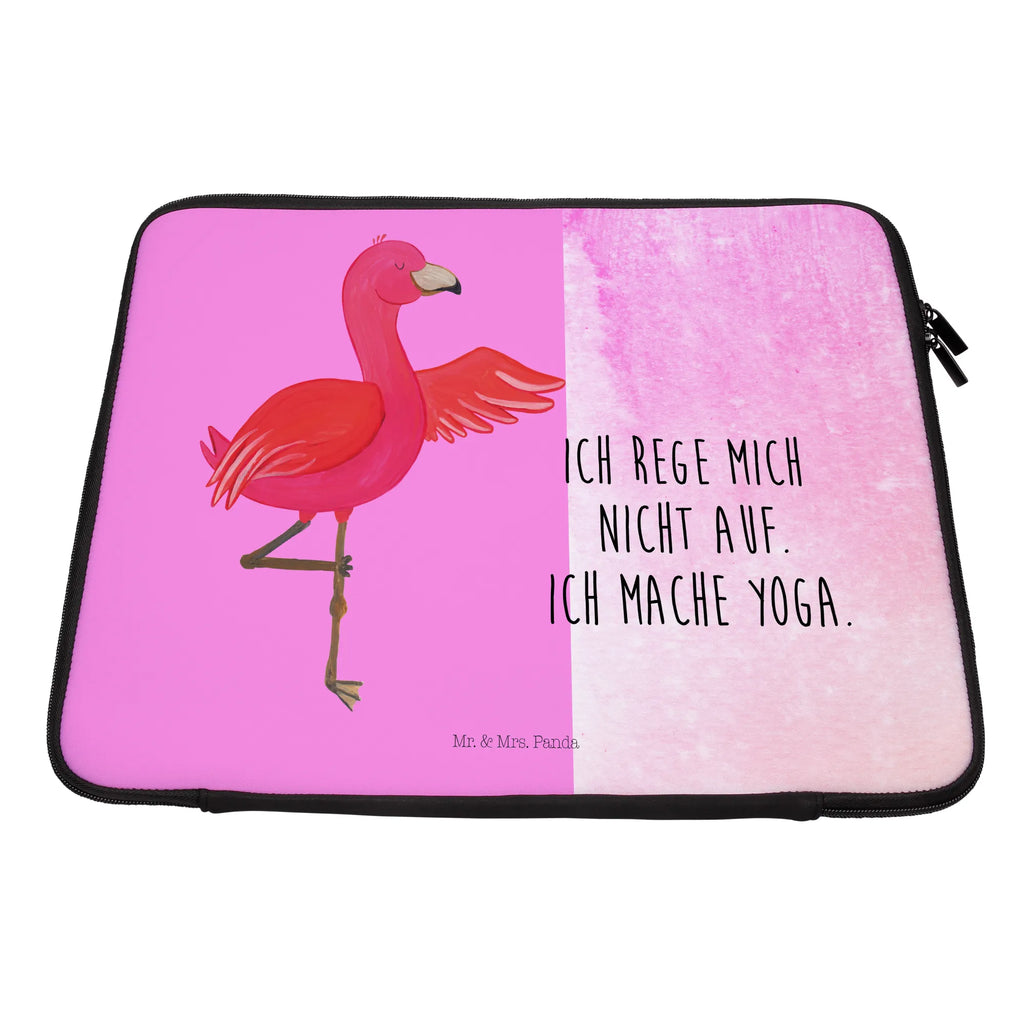 Notebook Tasche Flamingo Yoga Notebook Tasche, Laptop, Computertasche, Tasche, Notebook-Tasche, Notebook-Reisehülle, Notebook Schutz, Flamingo, Vogel, Yoga, Namaste, Achtsamkeit, Yoga-Übung, Entspannung, Ärger, Aufregen, Tiefenentspannung