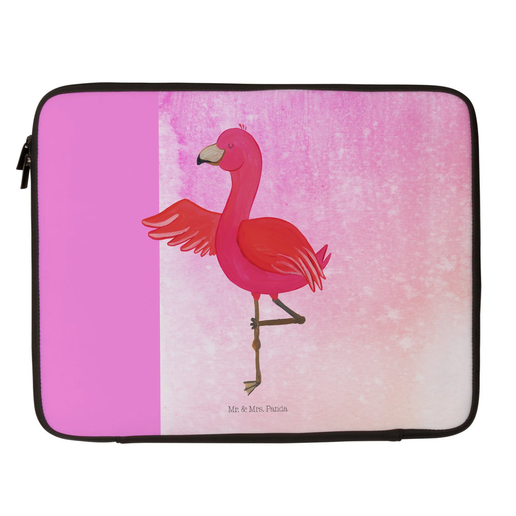 Notebook Tasche Flamingo Yoga Notebook Tasche, Laptop, Computertasche, Tasche, Notebook-Tasche, Notebook-Reisehülle, Notebook Schutz, Flamingo, Vogel, Yoga, Namaste, Achtsamkeit, Yoga-Übung, Entspannung, Ärger, Aufregen, Tiefenentspannung