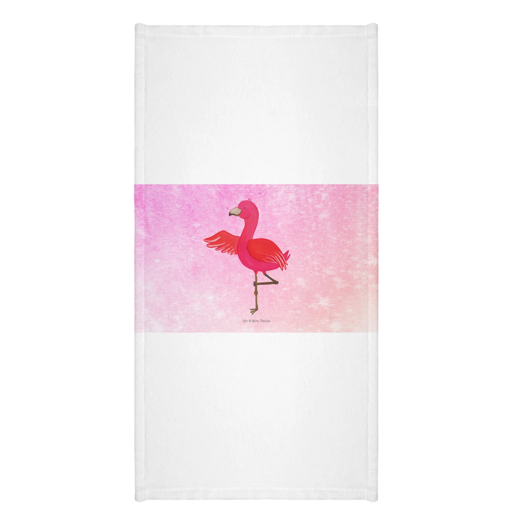 Handtuch Flamingo Yoga Handtuch, Badehandtuch, Badezimmer, Handtücher, groß, Kinder, Baby, Flamingo, Vogel, Yoga, Namaste, Achtsamkeit, Yoga-Übung, Entspannung, Ärger, Aufregen, Tiefenentspannung