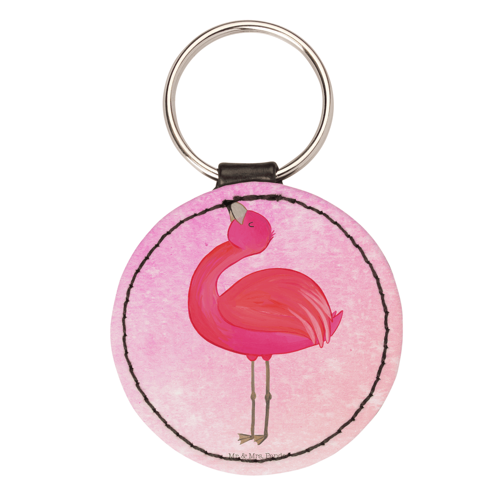 Rund Schlüsselanhänger Flamingo Stolz Schlüsselanhänger, Anhänger, Taschenanhänger, Glücksbringer, Schutzengel, Flamingo, stolz, Freude, Selbstliebe, Selbstakzeptanz, Freundin, beste Freundin, Tochter, Mama, Schwester