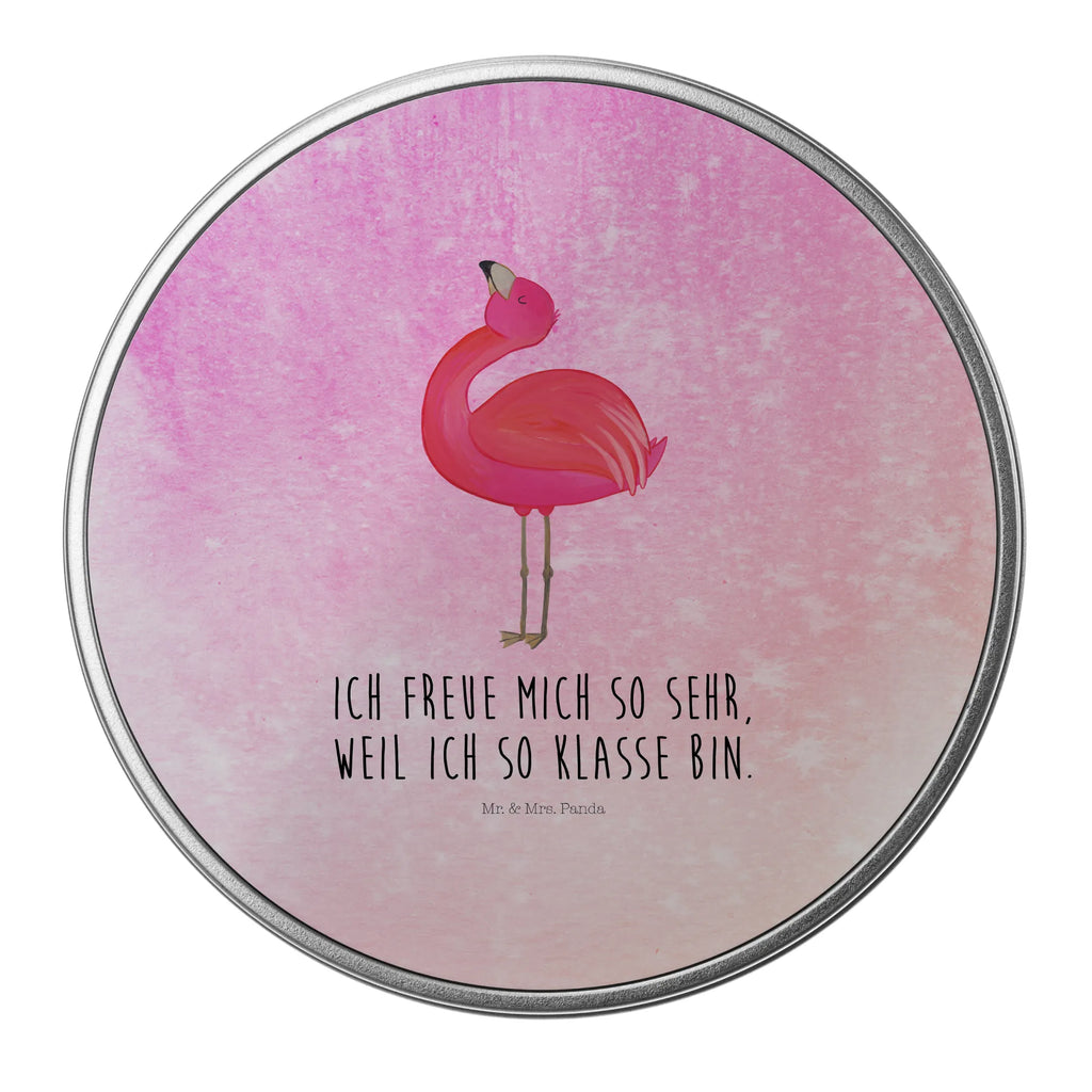 Blechdose rund Flamingo Stolz Metalldose, Keksdose, Dose, Vorratsdose, Geschenkbox, Lunchbox, Aufbewahrungsbox, Vorratsdosen, Metallkiste, Metallbox, Metallboxen, Aufbewahrungskiste, Geschenkkiste, Blechdosen mit Deckel, Metallkiste mit Deckel, Vorratsdosen mit Deckel, Metall Dose, Flamingo, stolz, Freude, Selbstliebe, Selbstakzeptanz, Freundin, beste Freundin, Tochter, Mama, Schwester