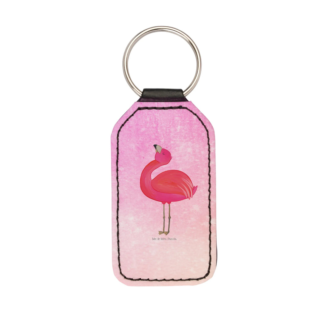 Rechteckig Schlüsselanhänger Flamingo stolz Schlüsselanhänger, Anhänger, Taschenanhänger, Glücksbringer, Schutzengel, Flamingo, stolz, Freude, Selbstliebe, Selbstakzeptanz, Freundin, beste Freundin, Tochter, Mama, Schwester