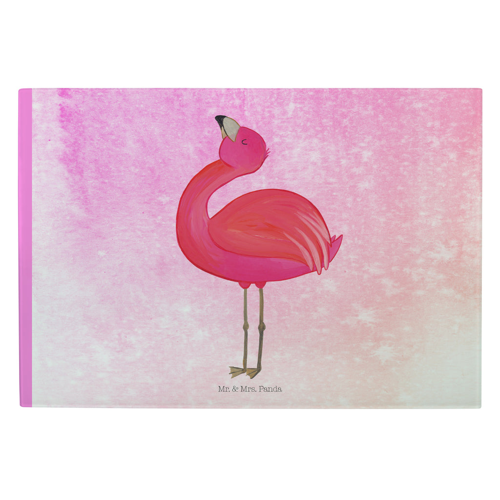 Glasschneidebrett Flamingo Stolz Glasschneidebrett, Schneidebrett, Frühstücksbrett, Küche, Flamingo, stolz, Freude, Selbstliebe, Selbstakzeptanz, Freundin, beste Freundin, Tochter, Mama, Schwester