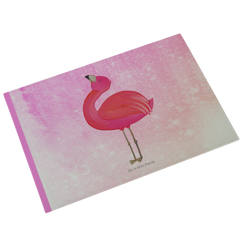 Glasschneidebrett Flamingo Stolz Glasschneidebrett, Schneidebrett, Frühstücksbrett, Küche, Flamingo, stolz, Freude, Selbstliebe, Selbstakzeptanz, Freundin, beste Freundin, Tochter, Mama, Schwester