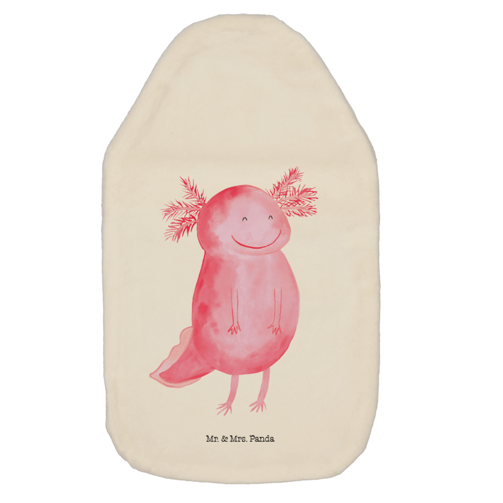 Wärmflasche Axolotl Glücklich Wärmekissen, Kinderwärmflasche, Körnerkissen, Wärmflaschenbezug, Wärmflasche mit Bezug, Wärmflasche, Bettflasche, Kleine Wärmflasche, Axolotl, Molch, Axolot, Schwanzlurch, Lurch, Lurche, Motivation, gute Laune