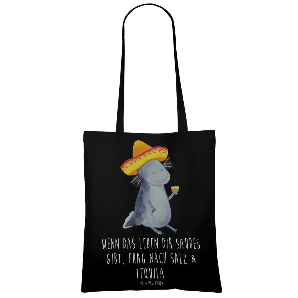 Tragetasche Axolotl Tequila Beuteltasche, Beutel, Einkaufstasche, Jutebeutel, Stoffbeutel, Tasche, Shopper, Umhängetasche, Strandtasche, Schultertasche, Stofftasche, Tragetasche, Badetasche, Jutetasche, Einkaufstüte, Laptoptasche, Axolotl, Molch, Mexico, Mexiko, Sombrero, Zitrone, Tequila, Motivation, Spruch, Schwanzlurch, Lurch, Lurche, Axolot, Feuerdrache, Feuersalamander