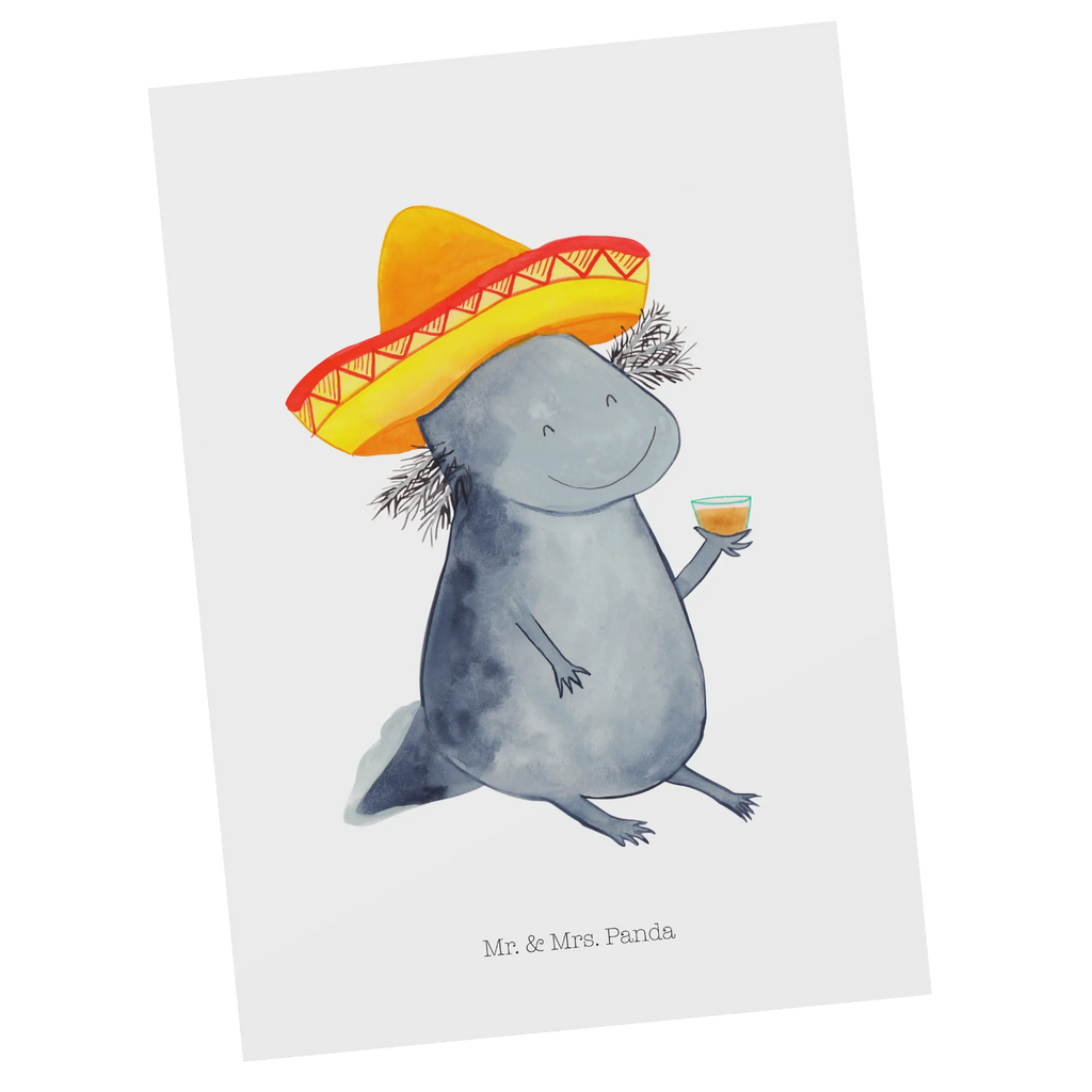 Postkarte Axolotl Tequila Postkarte, Karte, Geschenkkarte, Grußkarte, Einladung, Ansichtskarte, Geburtstagskarte, Einladungskarte, Dankeskarte, Ansichtskarten, Einladung Geburtstag, Einladungskarten Geburtstag, Axolotl, Molch, Mexico, Mexiko, Sombrero, Zitrone, Tequila, Motivation, Spruch, Schwanzlurch, Lurch, Lurche, Axolot, Feuerdrache, Feuersalamander