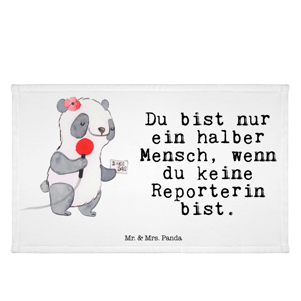 Handtuch Reporterin mit Herz Gästetuch, Reisehandtuch, Sport Handtuch, Frottier, Kinder Handtuch, Beruf, Ausbildung, Jubiläum, Abschied, Rente, Kollege, Kollegin, Geschenk, Schenken, Arbeitskollege, Mitarbeiter, Firma, Danke, Dankeschön