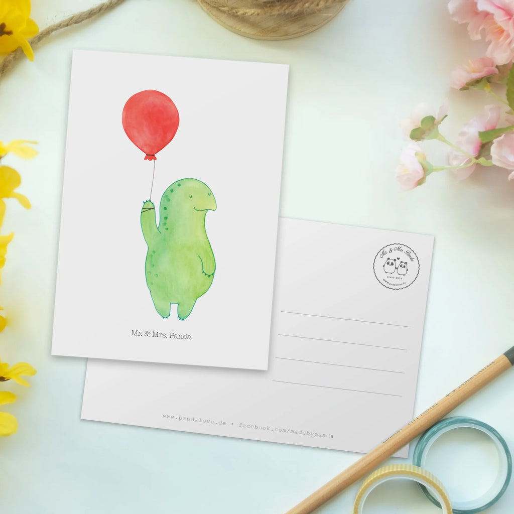 Postkarte Schildkröte Luftballon Postkarte, Karte, Geschenkkarte, Grußkarte, Einladung, Ansichtskarte, Geburtstagskarte, Einladungskarte, Dankeskarte, Ansichtskarten, Einladung Geburtstag, Einladungskarten Geburtstag, Schildkröte, Schildkröten, Mutausbruch, Motivation, Motivationsspruch